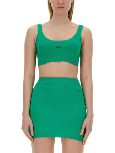 Shop Vivienne Westwood Top "bea" In Green