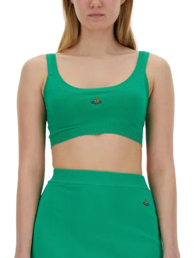 Vivienne Westwood Green Bea Bra In Green