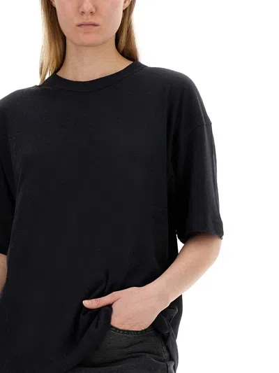Shop Ymc You Must Create Ymc Cotton And Linen T-shirt In Black