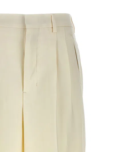 Shop Ami Alexandre Mattiussi Ami Paris Trousers Pences In White