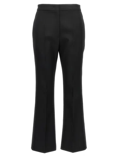 Shop Jil Sander Pleated Wool Trousers In Black