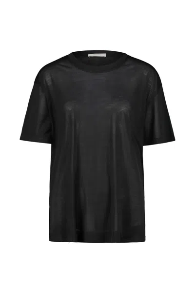 Shop Lemaire Short Sleeve Tshirt Clothing In Black