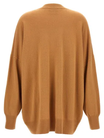 Shop Nude Oversize Sweater In Beige