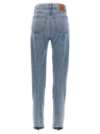 Shop Y/project 'slim Banana' Jeans In Blue
