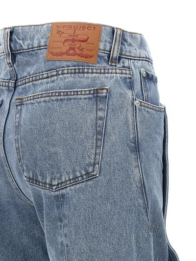 Shop Y/project 'slim Banana' Jeans In Blue