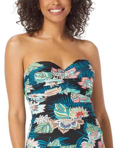 Shop Coco Reef Charisma Underwire Bandeau One-piece Swimsuit In Black