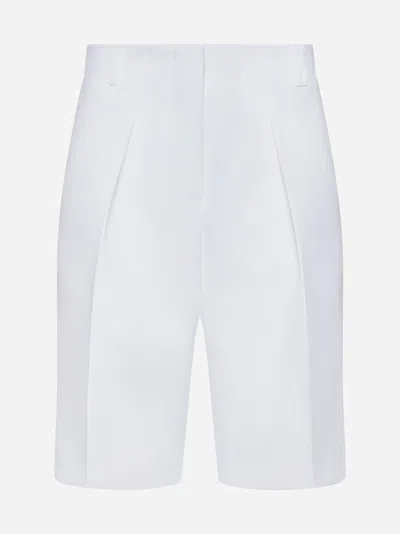 Shop Jacquemus Ovalo Bermuda Shorts In White