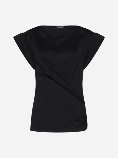 Shop Isabel Marant Maisan Cotton T-shirt In Black
