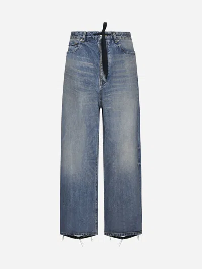 Shop Balenciaga Baggy Jeans In Outback Blue
