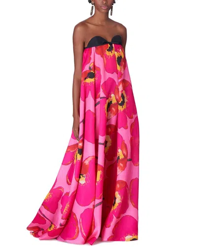 Shop Carolina Herrera Strapless Sweetheart Full Gown In Pink