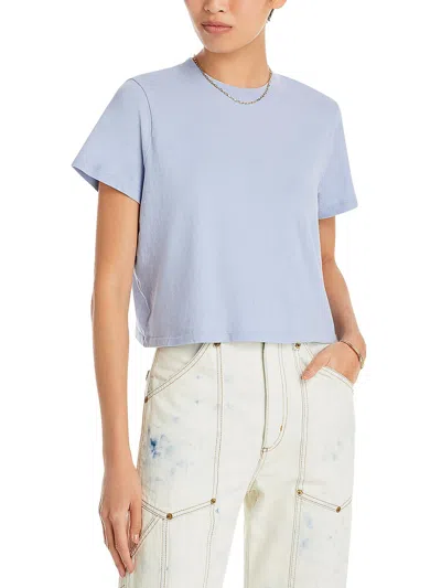 Shop Madewell Womens Heathered Tee Pullover Top In Blue