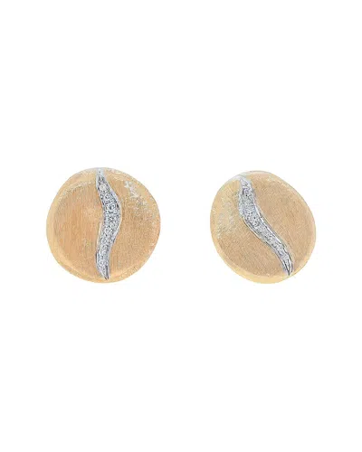 Shop Marco Bicego Jaipur 0.12 Ct. Tw. Diamond 18k Earrings In Multi