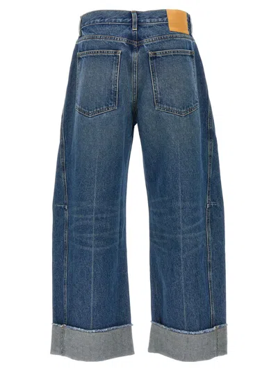 Shop B Sides 'relaxed Lasso Cuffed' Jeans In Blue