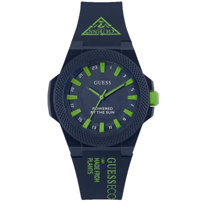 Guess Outspoken Quartz Blue Dial Ladies Watch Gw0587l2 In Black
