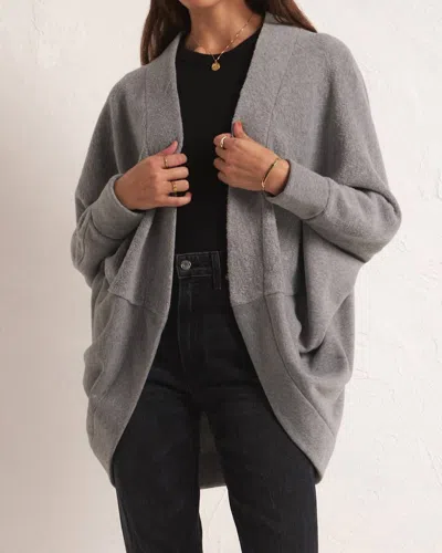 Shop Z Supply Commuter Fleece Cardigan In Grey