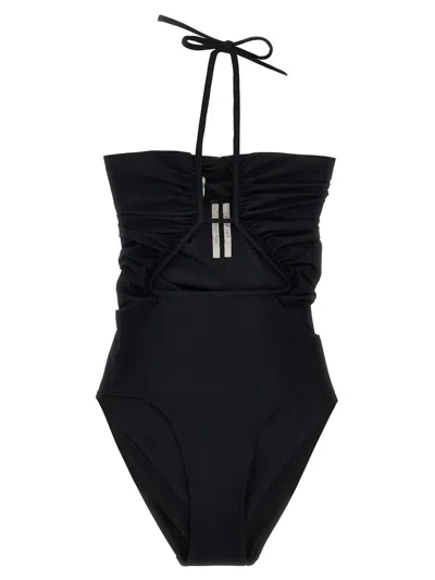 Shop Rick Owens 'prong Bather' One-piece Swimsuit In Black