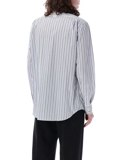 Shop Thom Browne Striped Shirt In Navy