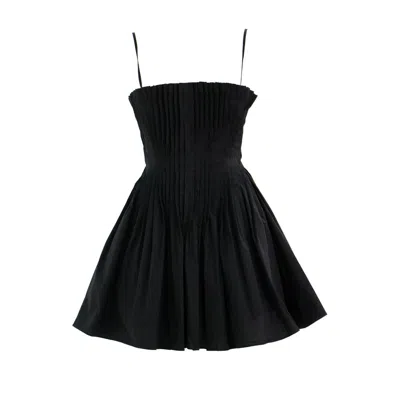 Shop Staud Women's Bella Cotton Mini Dress, Black