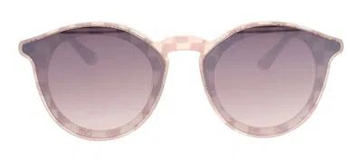 Shop Krewe Collins Nylon Plaid Round Sunglasses In Multi