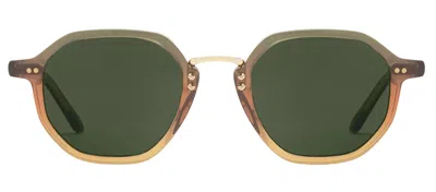 Shop Krewe Dakota Wasabi Geometric Sunglasses In Multi