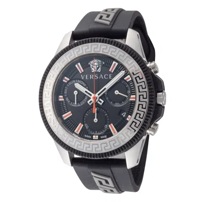 Shop Versace Men's 45mm Black Quartz Watch Ve3j00222