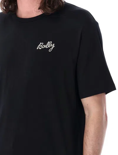 Shop Bally Cord Logo T-shirt In Black