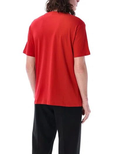 Shop Bally Logo T-shirt In Red Lava