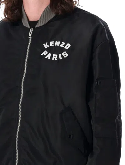 Shop Kenzo " Lucky Tiger" Bomber Jacket In Black