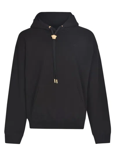 Shop Versace Sweaters In 1b000-black