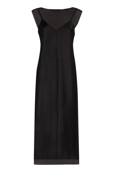 Shop Vince Chiffon Dress In Black