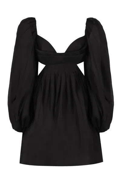Shop Zimmermann Harmony Bralette Mini-dress In Black