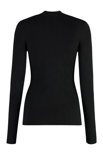 Shop Burberry Wool Blend Pullover In Black