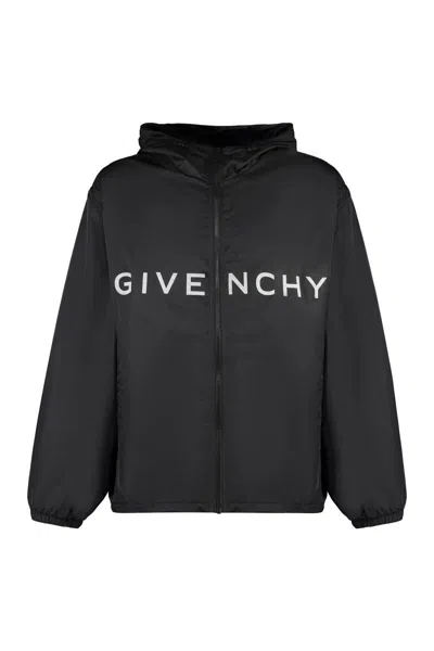 Shop Givenchy Techno Fabric Jacket In Black