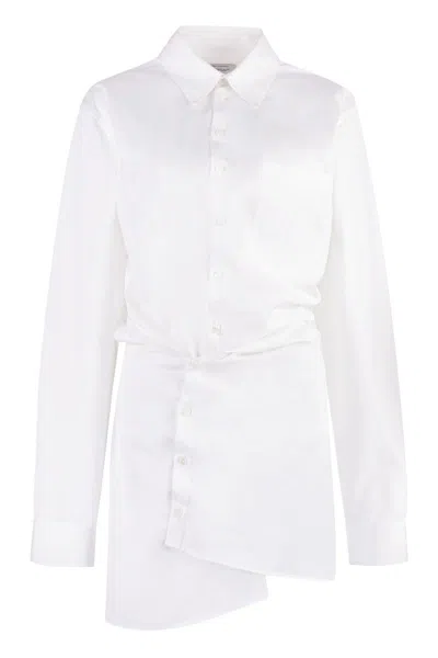 Shop Off-white Cotton Shirtdress