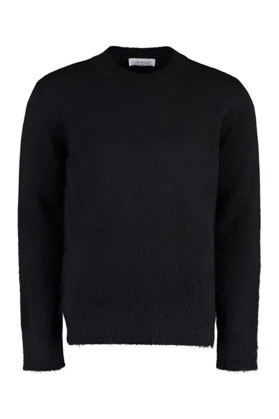 Shop Off-white Mohair Blend Sweater In Black