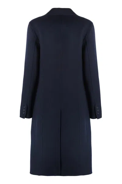 Shop P.a.r.o.s.h . Double-breasted Wool Coat In Blue