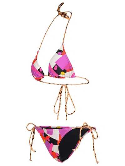Shop Reina Olga 'miami' Multi Polyamide Blend Bikini Set In Multicolor