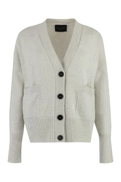 Shop Roberto Collina Wool And Cashmere Cardigan In Grey