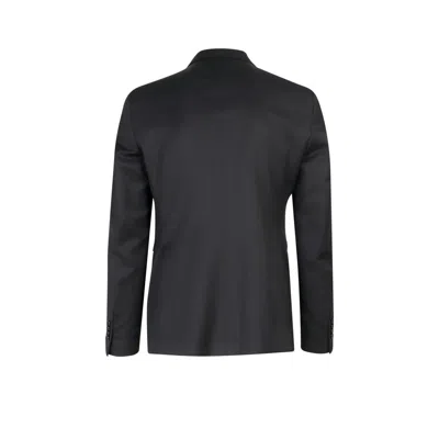 Tagliatore Virgin Wool Tuxedo With Removable Brooch In Black