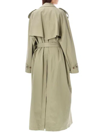 Balenciaga Double-breasted Belted Coat In Beige