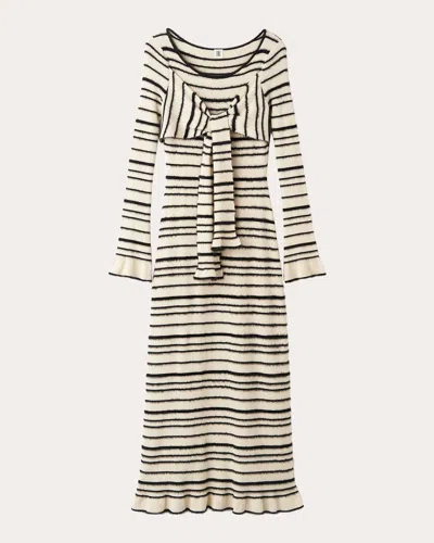 Shop By Malene Birger Women's Damira Knit Maxi Dress In Black Stripe