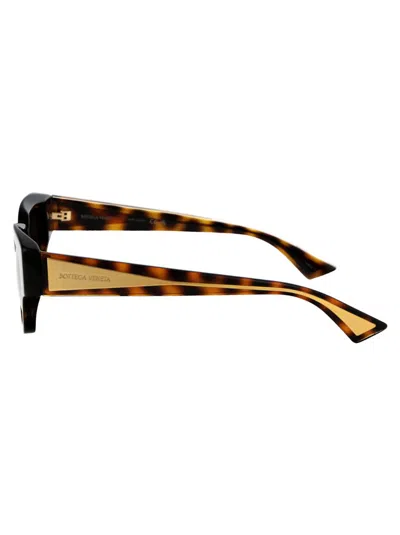 Shop Bottega Veneta Sunglasses In 002 Havana Crystal Brown