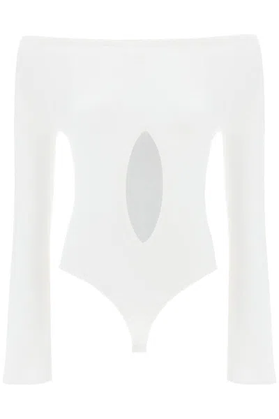 Shop Courrèges Courreges "jersey Body With Cut-out In White