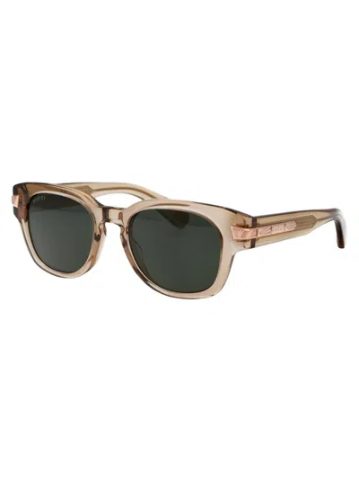 Shop Gucci Sunglasses In 004 Brown Brown Grey