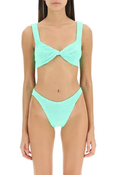 Shop Hunza G . Juno Bikini Set In Green