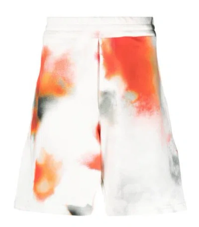 Shop Alexander Mcqueen Shorts In White/red/black