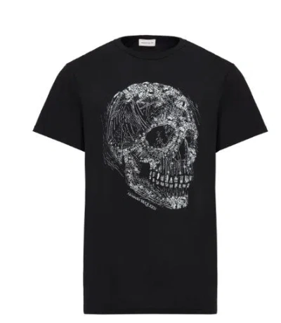 Shop Alexander Mcqueen T-shirts And Polos In Black