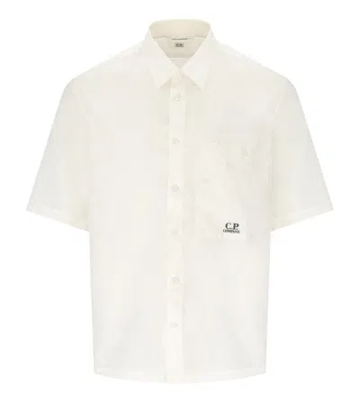 Shop C.p. Company Off-white Shirt With Pocket