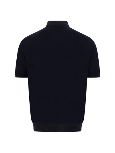 Shop Prada Polo Shirts In Bleu