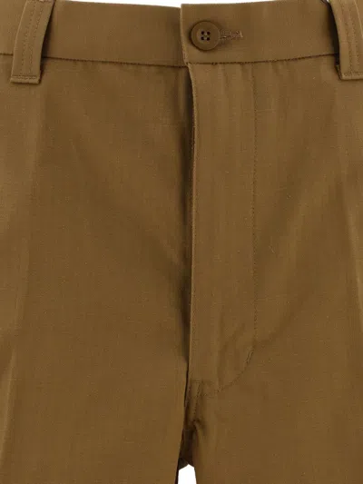 Shop Comme Des Garçons Homme Deux Comme Des Garçons Homme Cargo Trousers In Herringbone Cotton In Beige